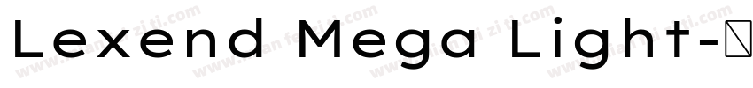 Lexend Mega Light字体转换